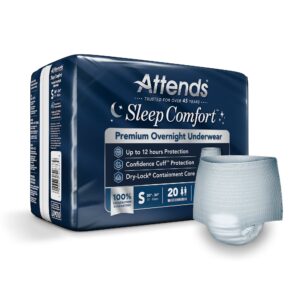 Attends? Sleep Comfort Premium Overnight Underwear, Small, 20 ? 34 Inches - Image 1