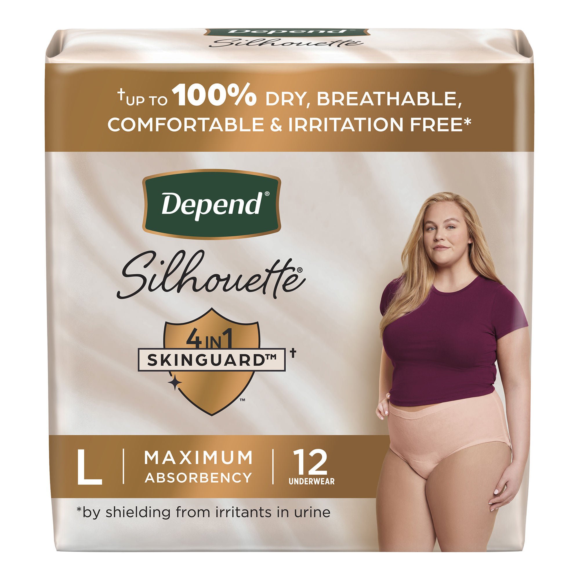 Depend? Silhouette? Maximum Absorbency Underwear, Large