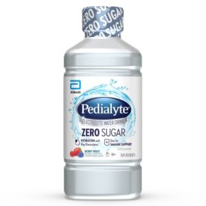 Pedialyte® Zero Sugar Electrolyte Water Drink, Berry Frost, 1 liter bottle - Image 1