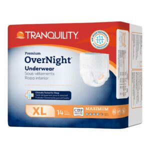Tranquility Premium OverNight Disposable Absorbent Underwear, XL - Image 1