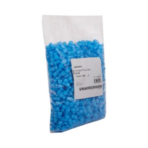 McKesson Flanged Plug Cap, Blue, Polyethylene, for Use with 13 mm Tubes - Image 2