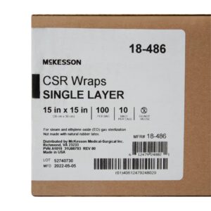 McKesson Single Layer Sterilization Wrap, 15 x 15 Inch - Image 7