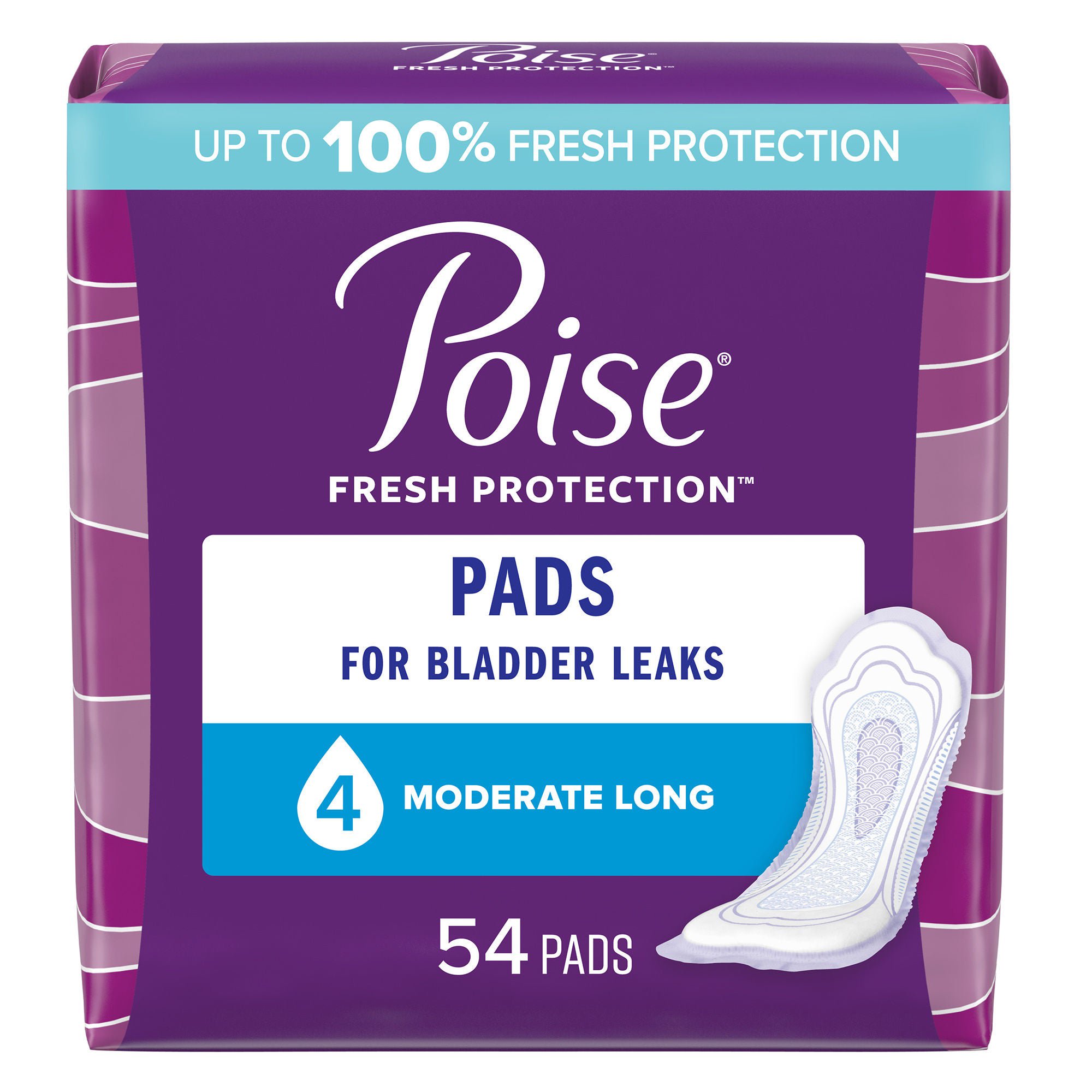 Poise? Bladder Control Pads, Adult Women, Moderate Absorbency, 12.2 Inches