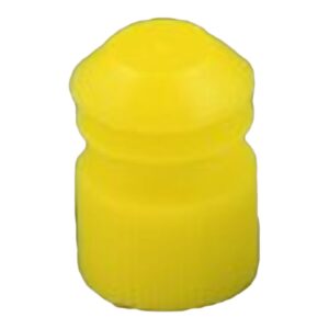 McKesson Flanged Plug Cap, Yellow. Polyethylene, for Use with 13 mm Tubes - Image 1