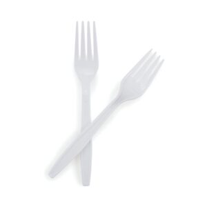 McKesson Polypropylene Fork, White - Image 1