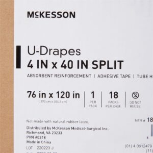 McKesson Sterile U-Drape with Split, 76 x 120 Inch - Image 7