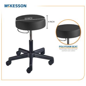 McKesson Round Pneumatic Exam Stool, Black, without Backrest - Image 2
