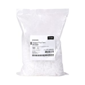McKesson Flanged Plug Cap, Colorless, Polyethylene, for 12 mm Tubes - Image 2