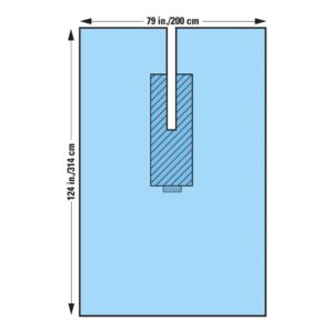 Halyard Sterile U- Surgical Drape, 80 W x 124 L Inch - Image 1