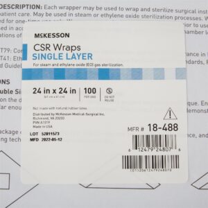 McKesson Single Layer Sterilization Wrap, 24 x 24 Inch - Image 4