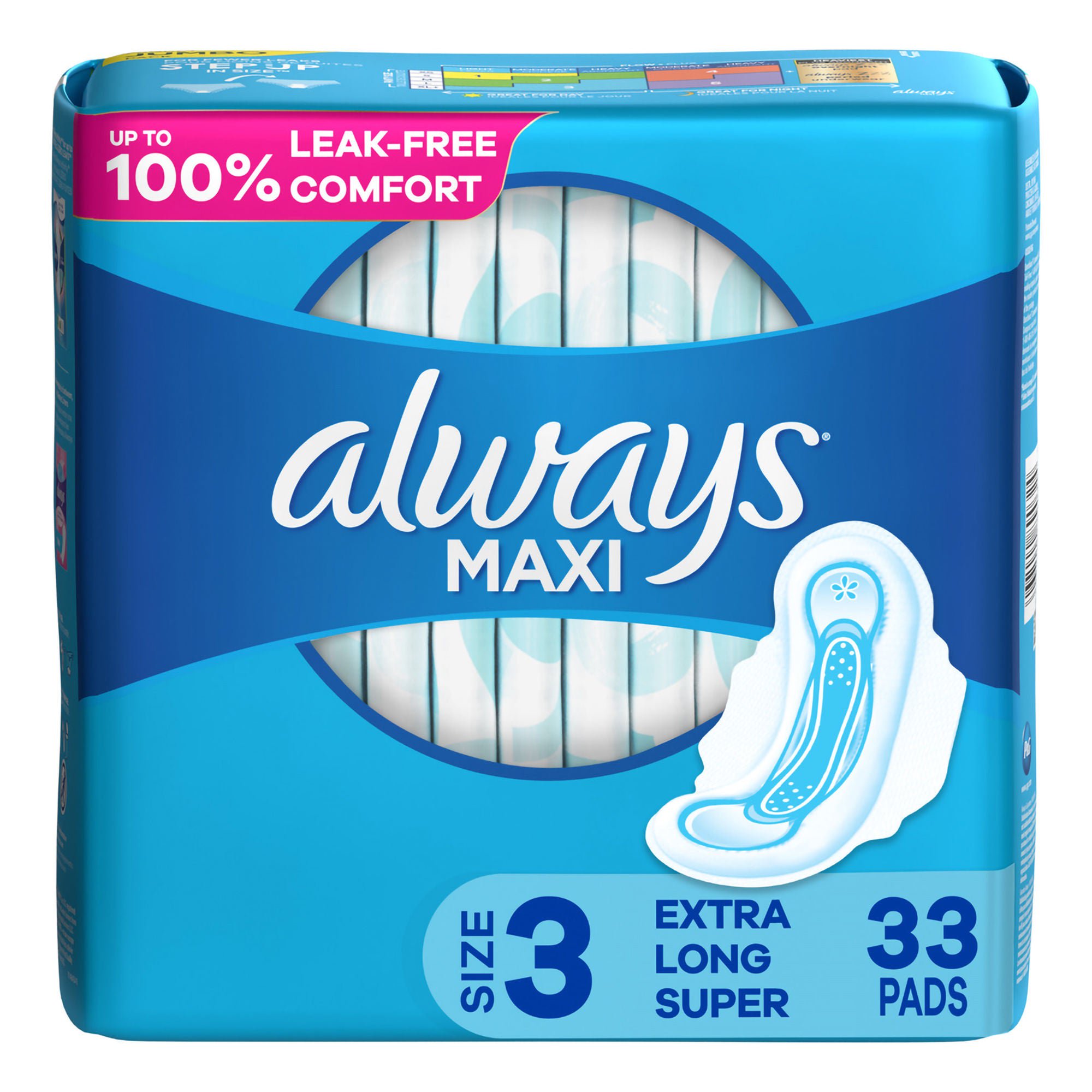 Always? MAXI Extra Long Super Pads with Wings, Size 3