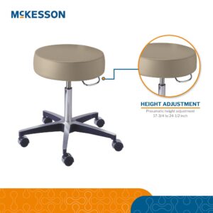 McKesson Round Pneumatic Exam Stool, Beige, without Backrest - Image 4