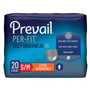 Prevail? Per-Fit? Men Adult Moderate Absorbent Underwear, Medium, White - Image 1