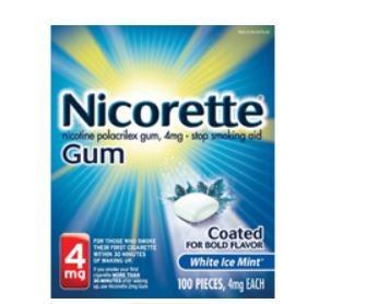 Nicorette? Stop Smoking Aid Gum 4 mg White Ice Mint