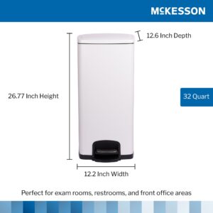 McKesson White Square Step-On Trash Can, 8 gallon - Image 3