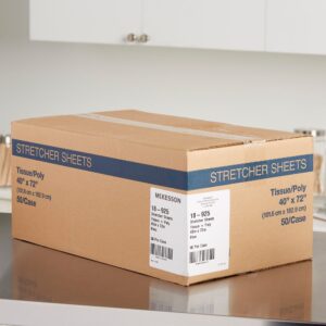 McKesson Blue Flat Stretcher Sheet, 40 x 72 Inch - Image 6