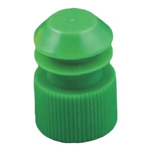 McKesson Flanged Plug Cap, Green, Polyethylene, for use with 13mm Tubes - Image 1