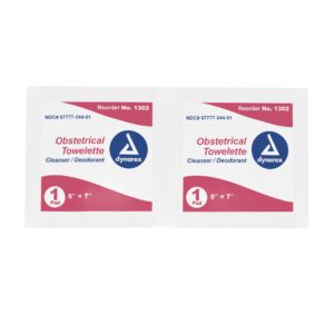 dynarex? Scented Obstetrical Towelettes, Individual Packets - Image 2