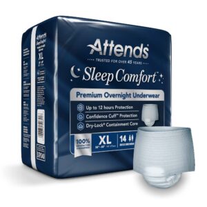 Attends? Sleep Comfort Premium Overnight Underwear, Extra Large, 58 ? 68 Inches - Image 1
