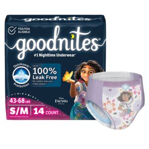 Goodnites? Heavy Absorbency Nighttime Underwear, S/M for Girls 43 ? 68 lbs. - Image 1