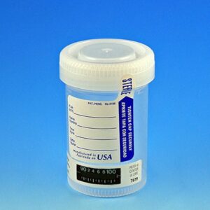 Globe Scientific Specimen Container with Temperature Strip, 90 mL - Image 2