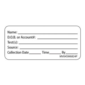MedVision® Pre-Printed / Write On Label, Patient Information, 2.25 x 1 Inch - Image 1