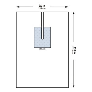 McKesson Sterile U-Drape with Split, 76 x 110 Inch - Image 2