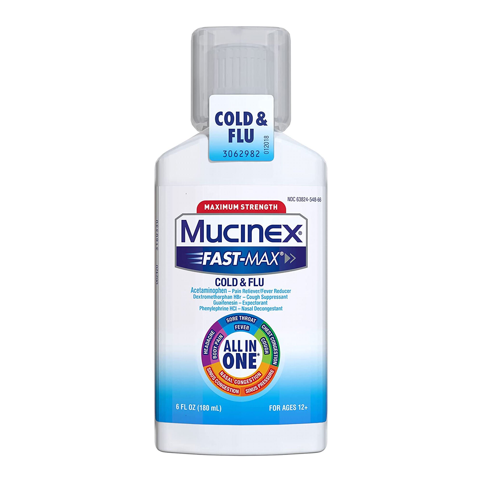 Mucinex? Fast-Max? Cold & Flu Cold and Cough Relief, 6-ounce Bottle