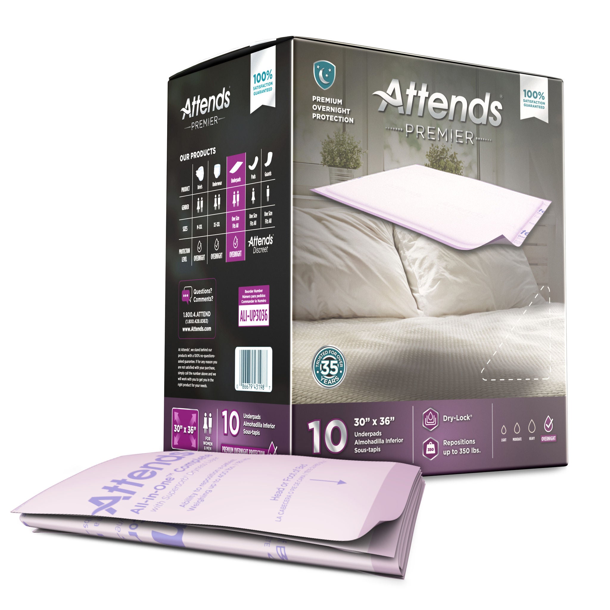 Attends? Premier Underpad, 30 x 36 Inches
