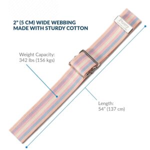 Posey® Gait Belt, Nickel Buckle, Pastel Striped, 54-Inch Length - Image 5