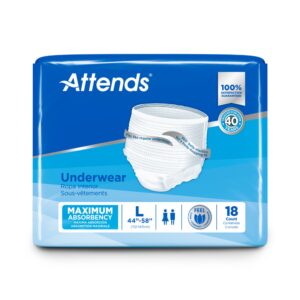 Attends? Care Adult Absorbent Underwear, Heavy Absorbency, Large, White - Image 3
