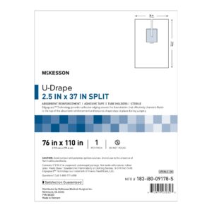 McKesson Sterile U-Drape with Split, 76 x 110 Inch - Image 1