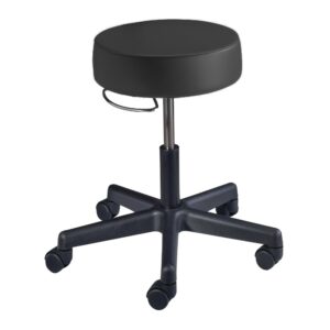 McKesson Round Pneumatic Exam Stool, Black, without Backrest - Image 1