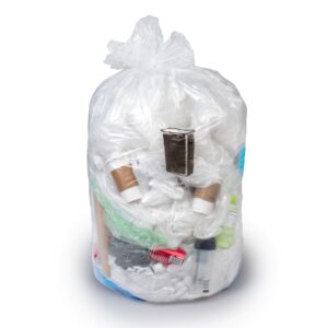 Colonial Bag Light Duty Trash Bag, Clear, 4 gal. - Image 1