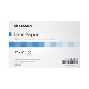 McKesson Lens Cleaner for Optical Instruments, 4 x 6 Inch Paper Sheets - Image 1