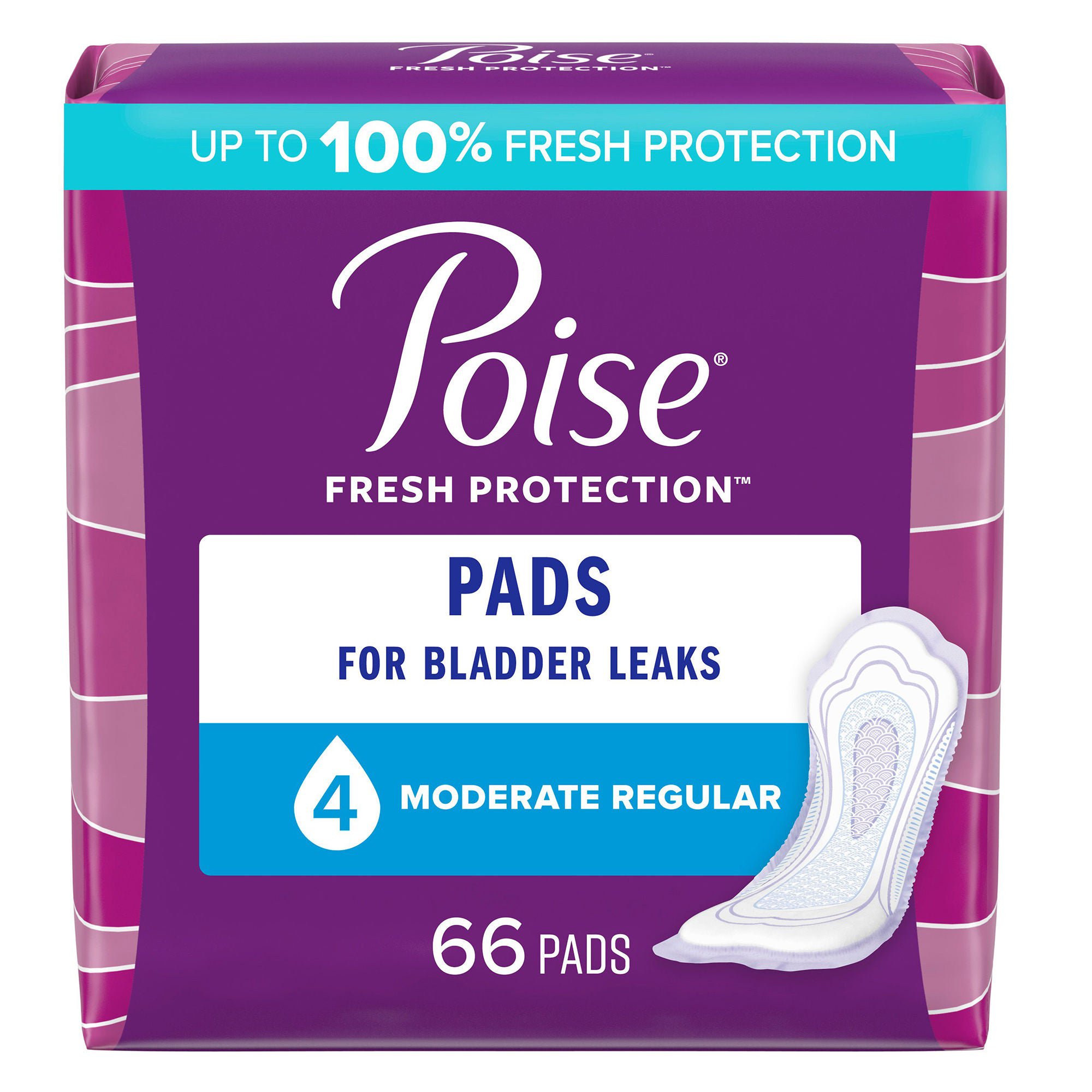 Poise? Moderate Absorbency Bladder Control Pad, Regular Length