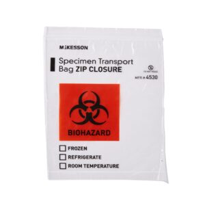 McKesson Specimen Transport Bag, Zip Closure, 8 x 10 Inch - Image 1