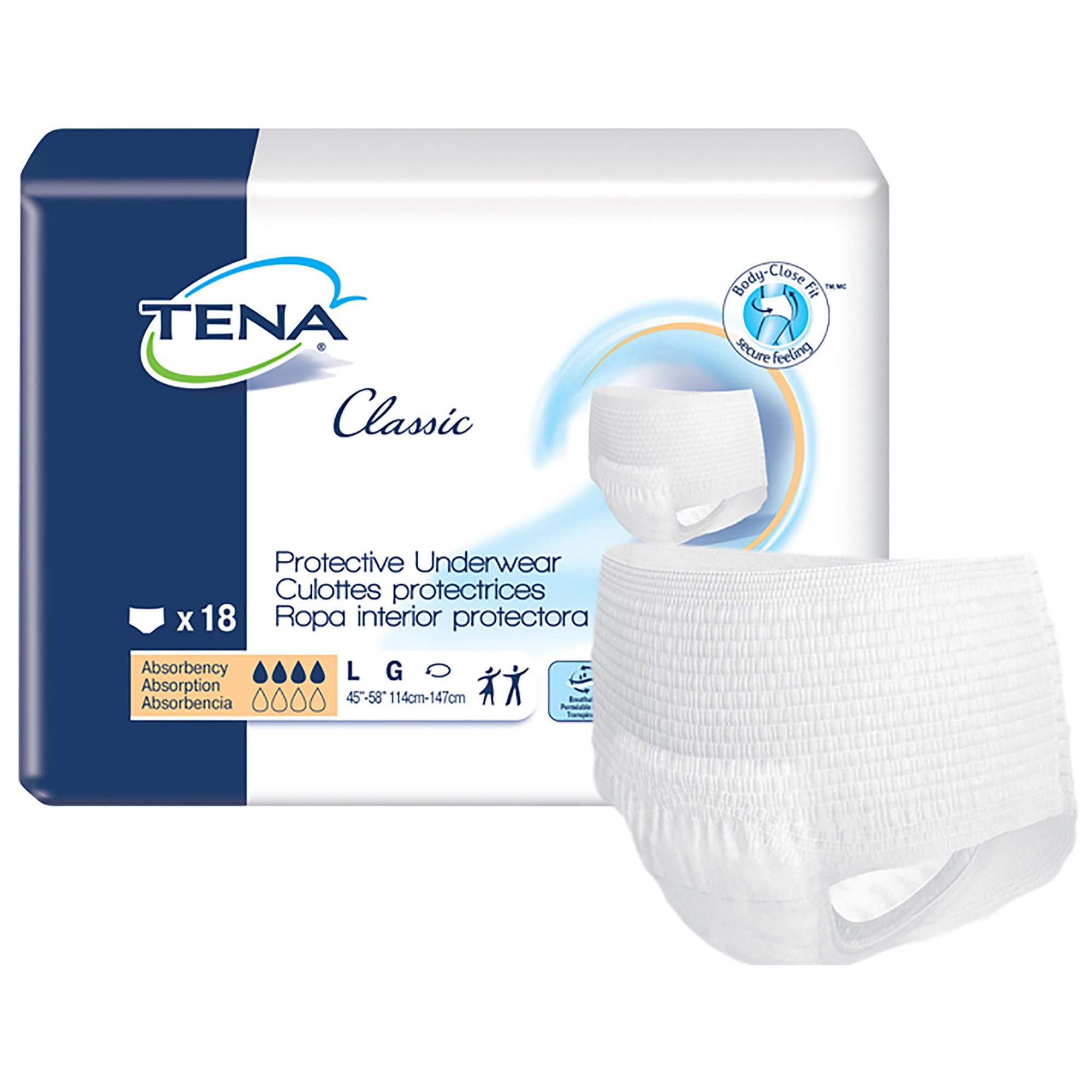 Tena? Classic Absorbent Underwear, Large