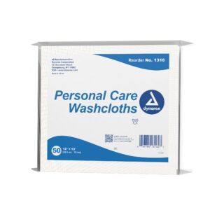 dynarex? Personal Care Washcloth, Disposable, 12 x 13 Inch - Image 2
